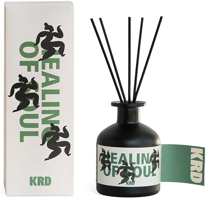 KRD 8.45 fl oz (250ml) Reed Diffuser Set, Premium Essential Oil Diffuser with 8 Natural Rattan Sticks, Long-Lasting Fragrance for Home Bathroom Decor, Tomato