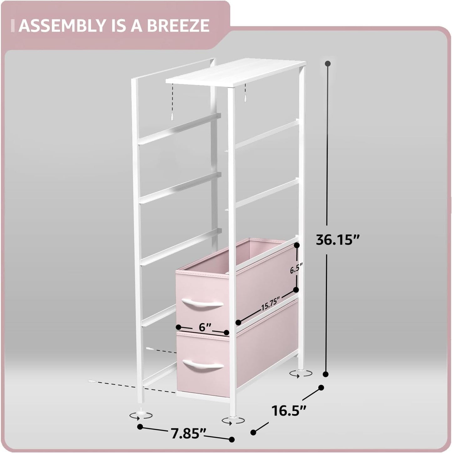 Sorbus Kids Dresser with 5 Drawers - Storage Unit Organizer Chest for Clothes - Bedroom, Kids Room, Nursery, & Closet