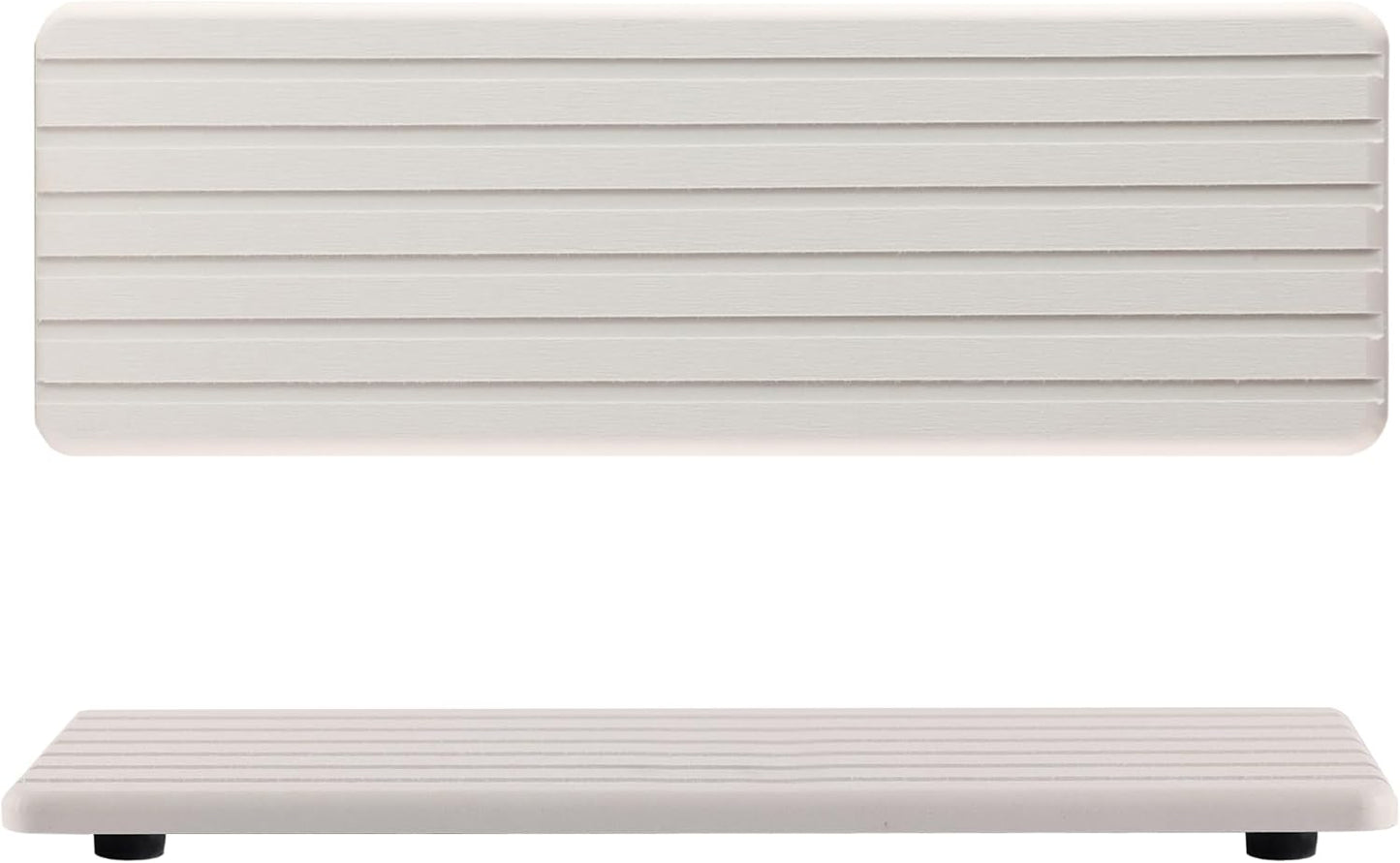 2 PCS Water Absorbent Diatomite Coasters (12.2" x 4"), Grooved Design, Water Absorbing Stone Used for Hand Soaps & Plants & toiletries in The Modern Home