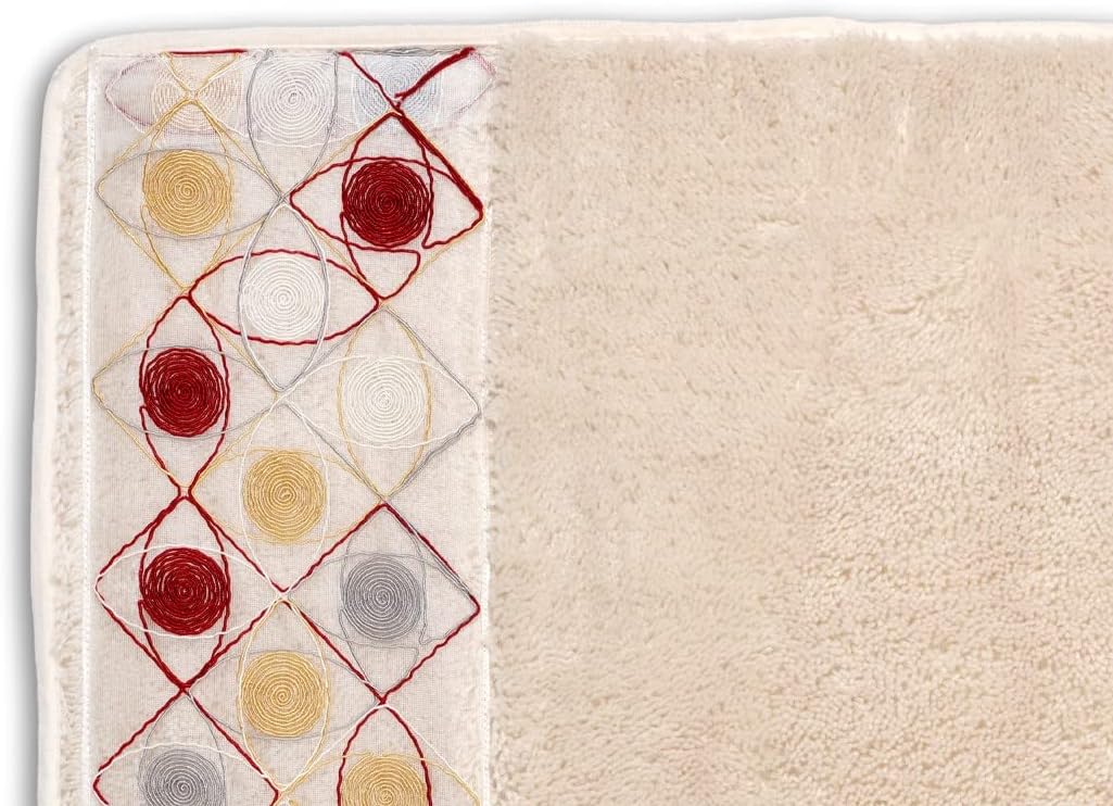 Zahari Home Sedona Modern Bathroom Rug Classic Luxury Bath Rug Contemporary Decor Beautiful Shower Mat Unique Design Stylish Bathroom Rug Bath Shower Tub Decor