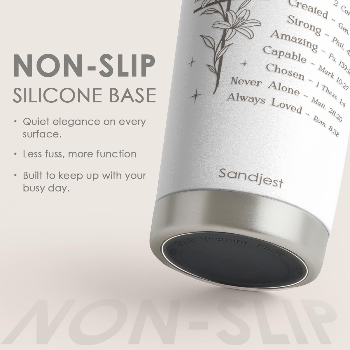 SANDJEST Christian Tumbler 20oz, Stainless Steel Travel Cup with Lid, You are Insulated Coffee Mug, Christian Gifts for Women Girls Friends Sisters on Birthday Christmas