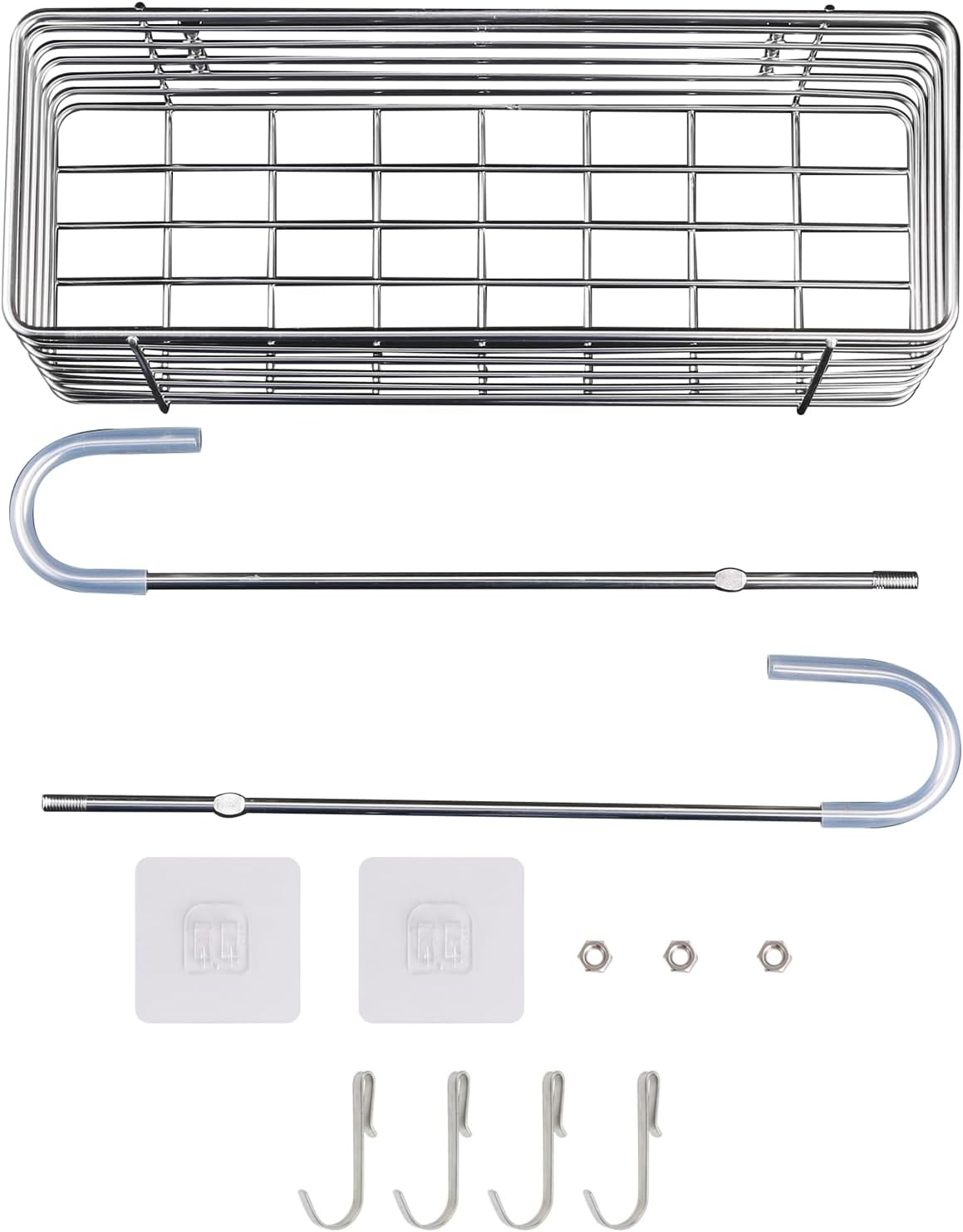 11.02" Shower Caddies,Hanging Shower Rack Bathroom Storage Rack,304 Stainless Steel Rust Proof,Total height 12"/30.5cm