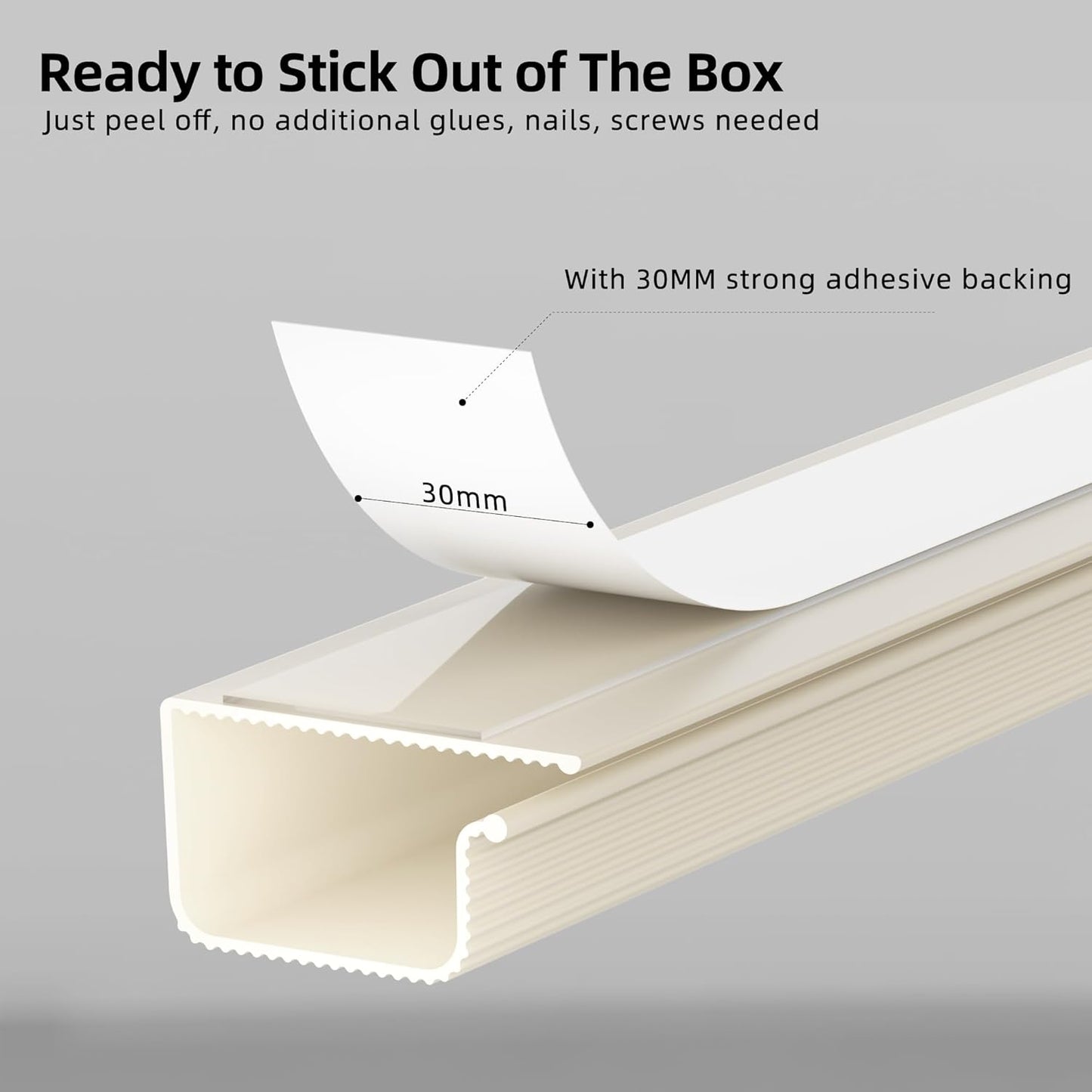 YECAYE 94.2 in Cable Management Under Desk,Easy Install Adhesive Mount Cord Hider,Cord Organizer,Wire Management,Wire Hider for Office Organization,Child & Pet Proof,Beige