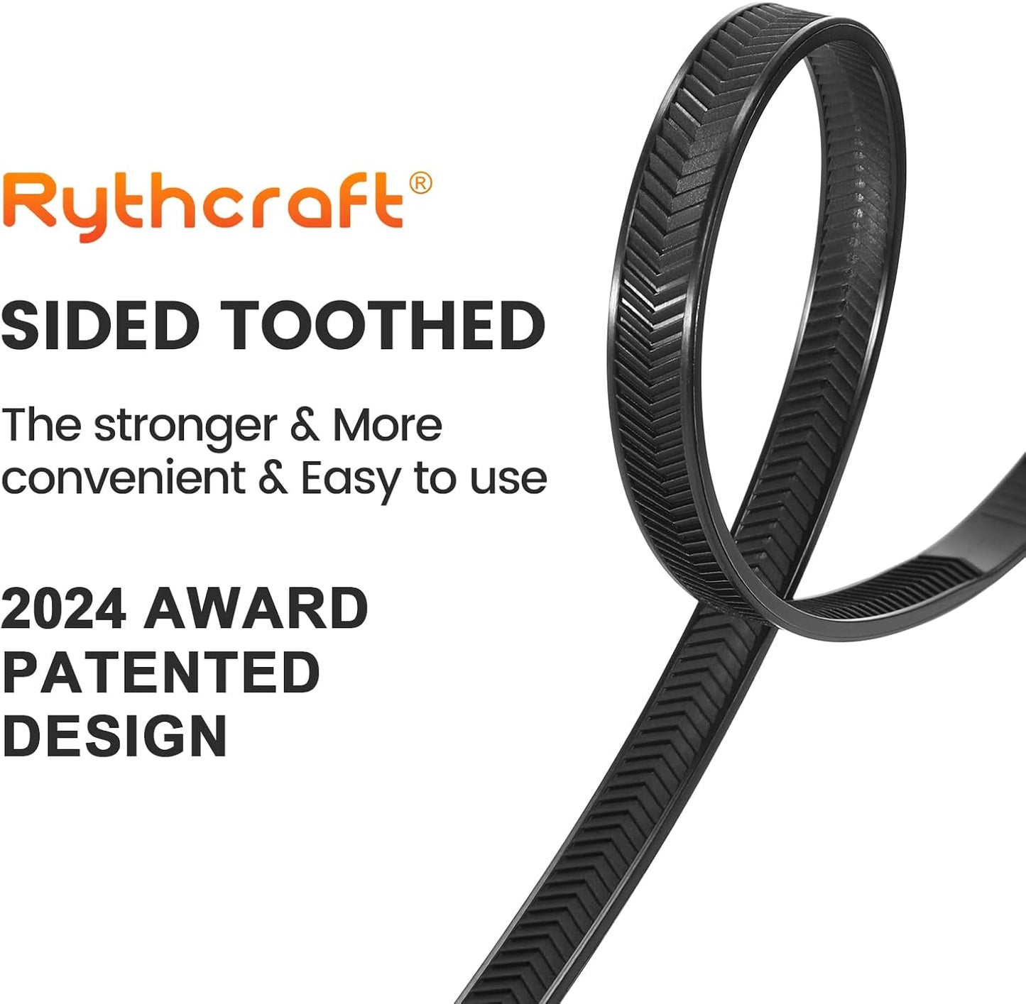 Zip Ties Heavy Duty 12 inch，V-Shaped Toothed Double Sided With 200 LBS Tensile Strength Cable Ties ，Extra Large Wire Ties Adjustable Nylon Tie Wraps for Indoor Outdoor Patented Design（80 Pack Black）