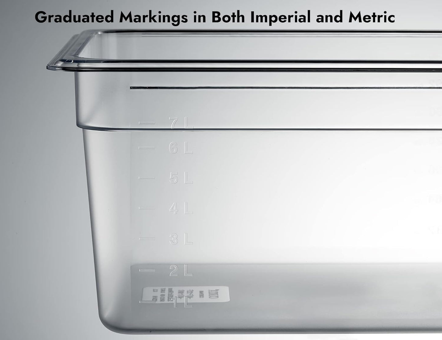 CURTA 6 Pack NSF Food Pans, Half Size 6 Inch Deep, Commercial Polycarbonate Plastic Clear Freezer-Safe