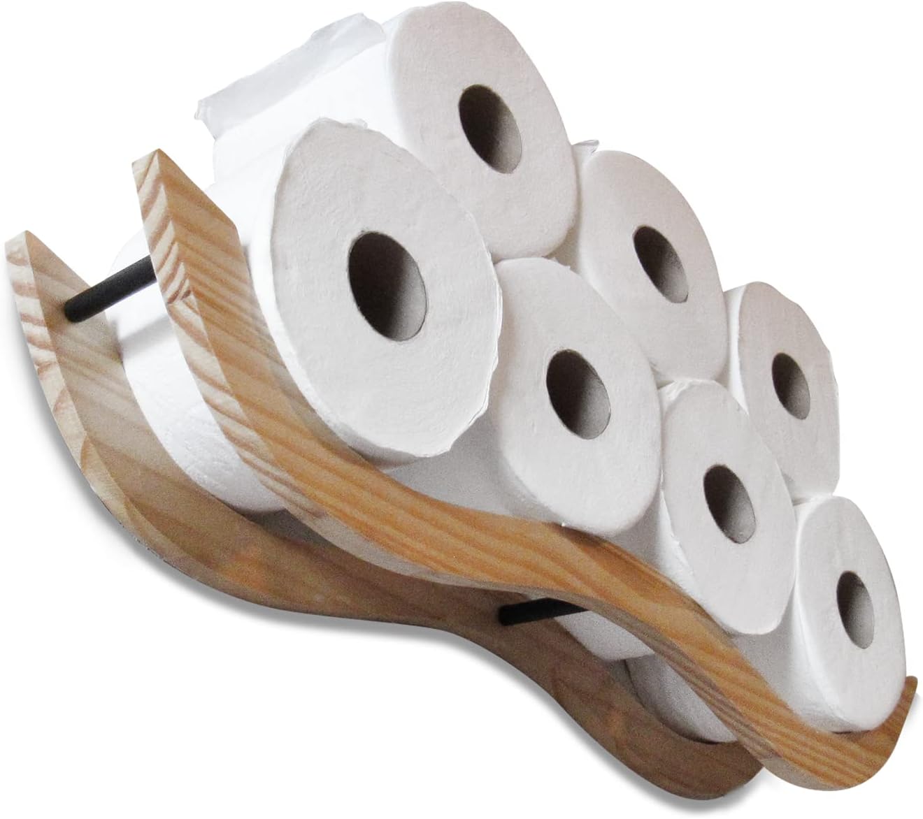 Large Wooden Cloud Toilet Paper Holder | Cloud Shelves Toilet Paper Storage | Wooded Bathroom Wall Decor and Accessories by WallCharmers