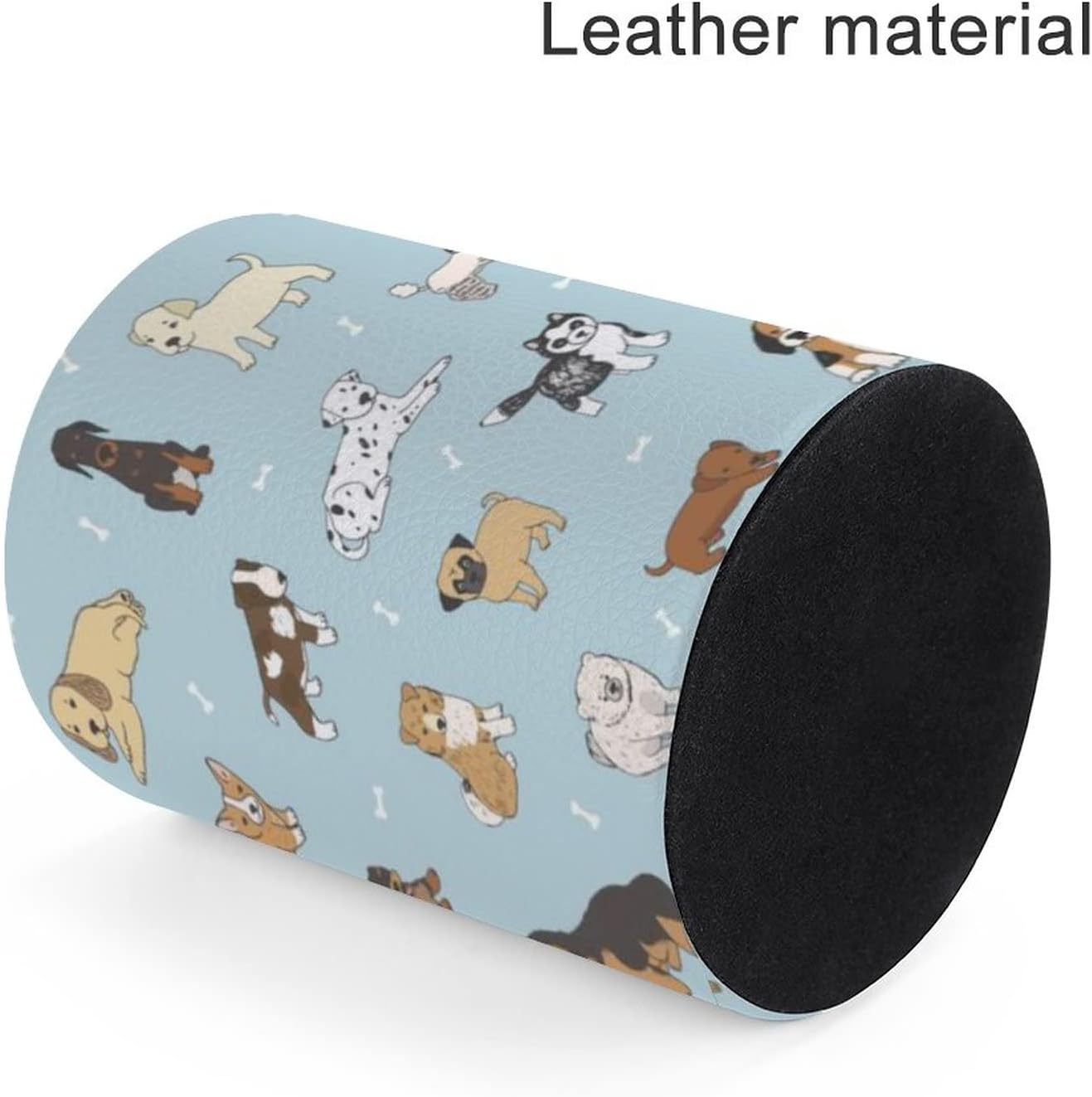 Cute Puppy Dog Pen Holder Pencil Organizer Cute Pencil Cup Desk Decor Makeup Brush Holder Dice Cup PU Multifunctional Office Suppliesfor Home Classroom School