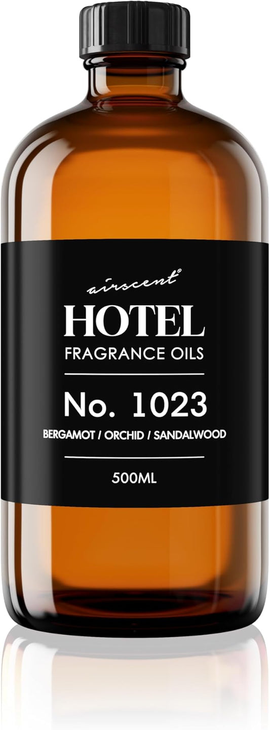 AirScent Hotel Diffuser Oil No. 1023 Inspired by The Baccarat Hotel Scent - Love Affair Fragrance Oil for Ultrasonic and Waterless Diffusers and Crafting - 500 mL, 16.9 fl oz Glass Bottle