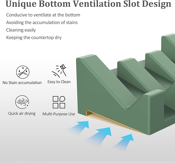 Silicone Soap Dish - 1 PCS Extended Self-Draining Soap Holder for Shower, Bathroom & Bathtub. Keeps Soap Bar Dry and Clean