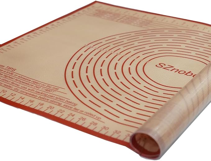 Silicone Pastry Mat 28''By 20'' Nonstick Baking Mats Non-slip Counter Mat for Dough Rolling, Pastry, Pie Crust, Fondant, Cookies, Bread, Pasta, Pizza Mat
