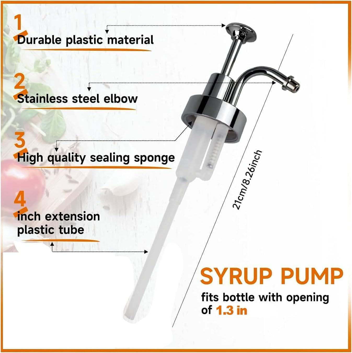 Soap Dispenser Pump Head, Replacement for 1.3in (33 mm) Neck Size Bottles, Rust Proof & Leak Proof for Soap Lotion Bottle Upcycling (Silver)