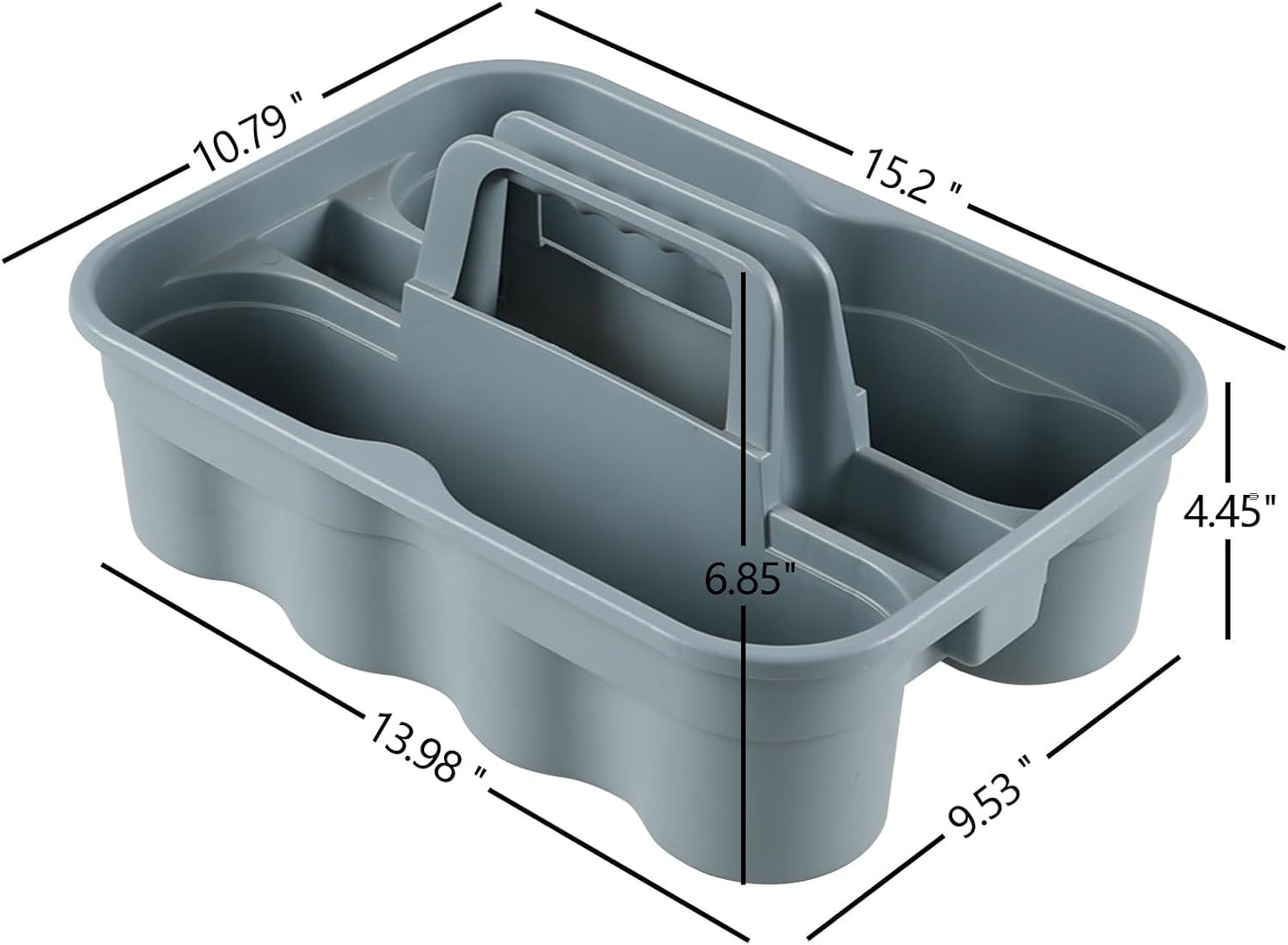 Ramddy 4 Packs Multipurpose Cleaning Storage Caddy with Handle, Commercial Househole Organizer Basket for Cleaning Supplies