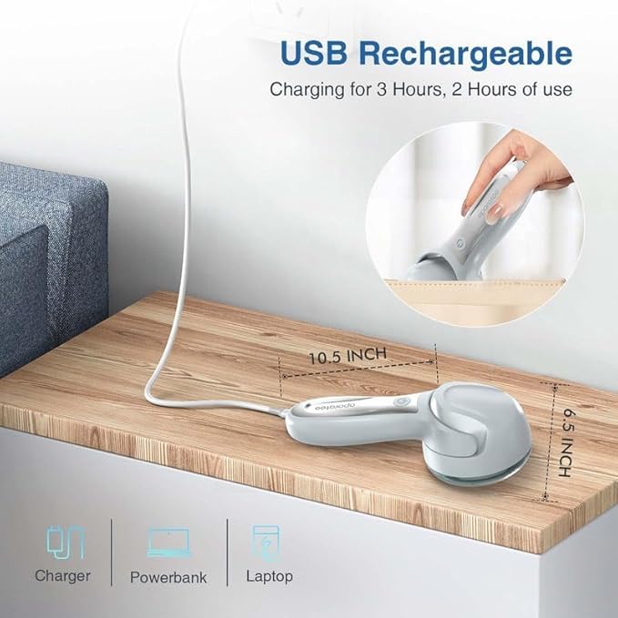 Fabric Shaver Defuzzer, Portable Lint Remover for Clothes, 2 Modes Rechargeable Sweater Shaver Effectively Remove Fuzz and Lint Ball for Furniture Couch Carpet Curtain Clothes