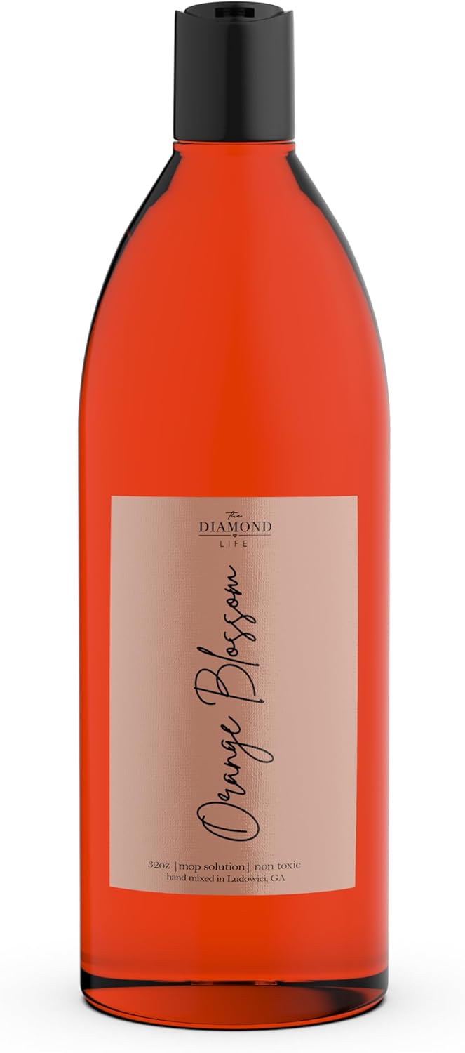 Home ORANGE BLOSSOM' Natural Mop Soap - Neroli & Bergamot Scented Plant Powered Ingredients - Safe & Effective Floor Cleaner/Wet Dry Vacuum Multipurpose Deodorizer Concentrate/ 32oz