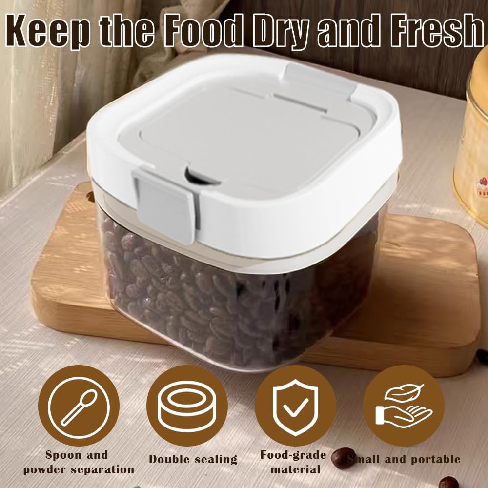 Airtight Coffee Canister, 0.7 Qt Coffee Bean and Ground Coffee Canister, sugar container with spoon,Perfect for Coffee, Beans, Flour,Cereal, Sugar