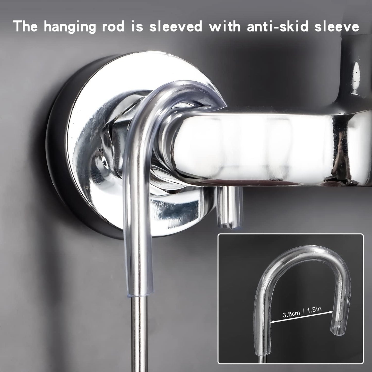 YQh hanging shower rack, bathroom storage rack, shampoo bracket, the back hook can be rotated, and can be hung on the faucet or Claw foot bathtubcross bar, 304 stainless steel rust proof and durable