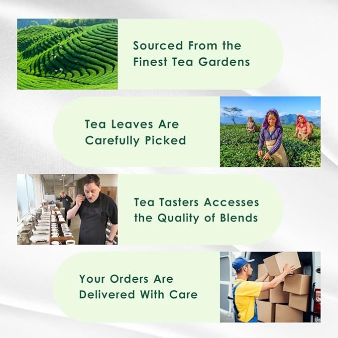 Tea Leaf & Co. Chamomile Green Tea Bags (50 Count), Lemon Extract & Lemongrass Green Tea, Caffeinated, Real & Natural, Blended with Fresh Herbs & Spices, Gluten Free