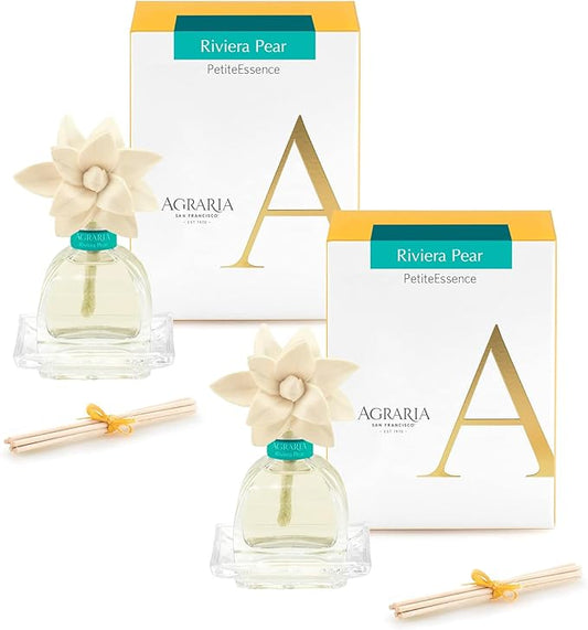 AGRARIA AirEssence & PetiteEssence Flower and Reed Diffuser Set, Luxury Home Fragrance Set, Scented Oil Reed Diffuser Gift for All Occasions