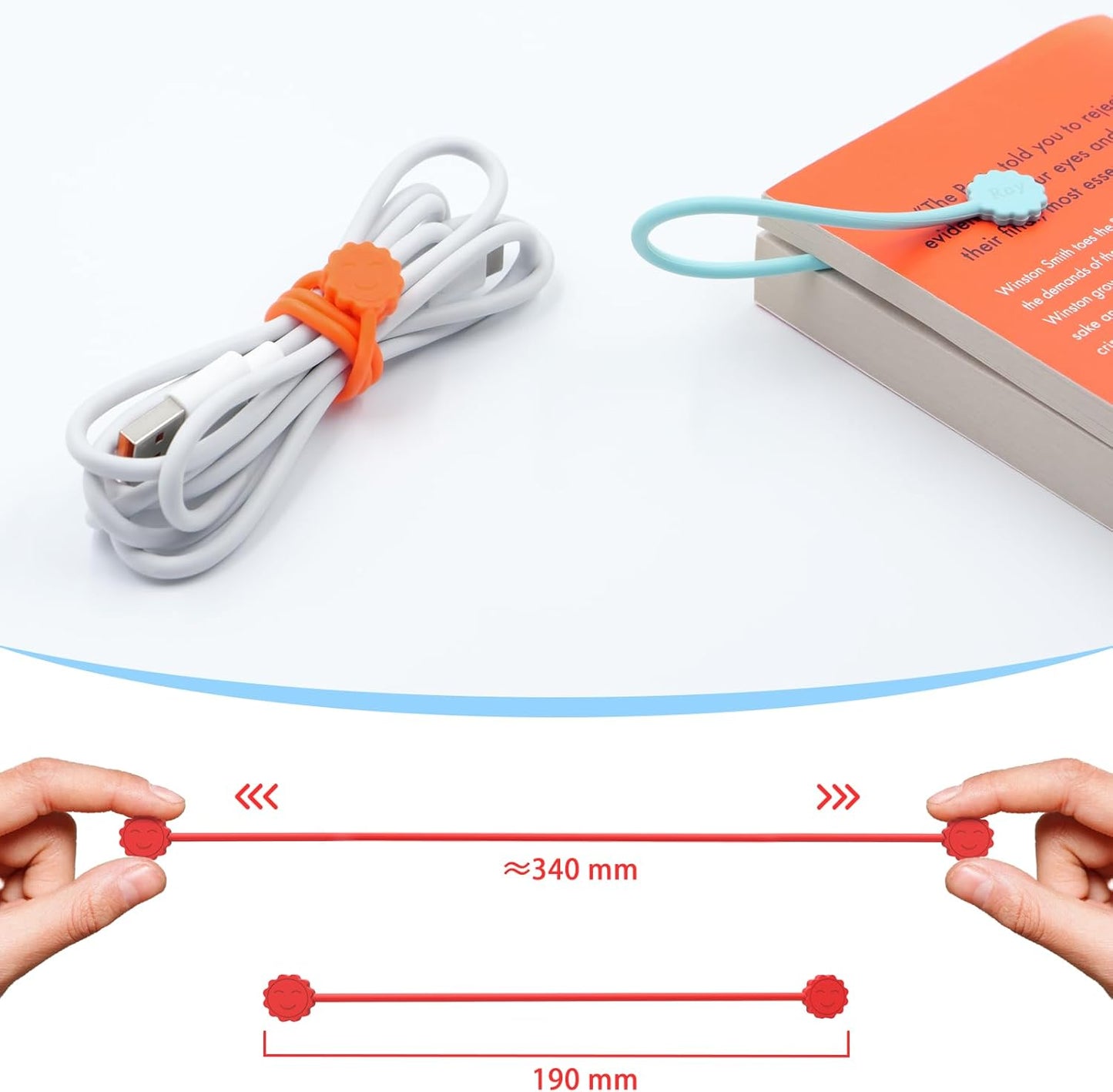 Rich&Ray 10Colors-30Pack Reusable Silicone Twist Ties, Magnetic Cable Ties with Strong Magnet for Organizing Cables, Hanging Stuff, Used in Many Ways or Just for Fun (10C-30Pack)