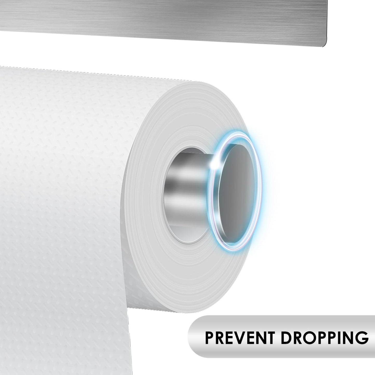 Toilet Paper Holder with Shelf, Double Toilet Paper Holder Wall Mount and 2PCS Free Adhesive Hooks for Bathroom Washroom, Marble Toilet Paper Holder Brushed Nickel