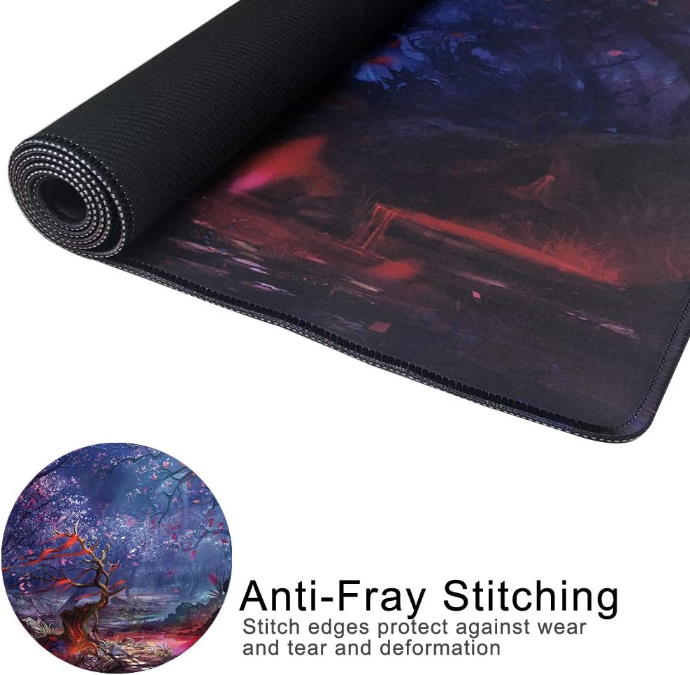 XXL Professional Large Mouse Pad & Computer Game Mouse Mat (35.4x15.7x0.1IN, 90x40 Forest)
