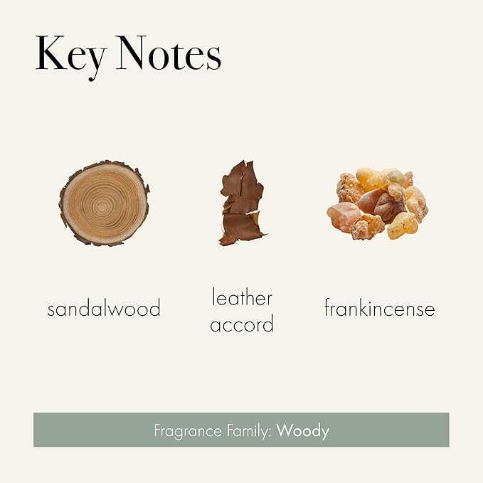 LAFCO New York Classic Reed Diffuser, Feu de Bois - 6 oz - Up to 3 Months Fragrance Life - Reusable Glass Vessel - Natural Wood Reeds - Made in The USA