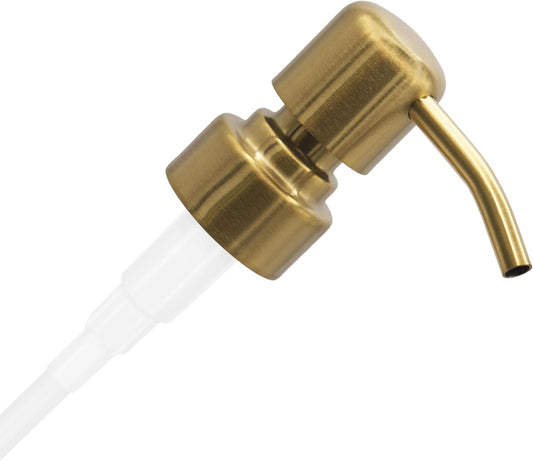 ALTGLAS Stainless Steel Soap Pump 'Zagreb' as Replacement for Liquid Hand Soap Dispensers (Brushed Gold) - Fits e.g. Jack Bottle