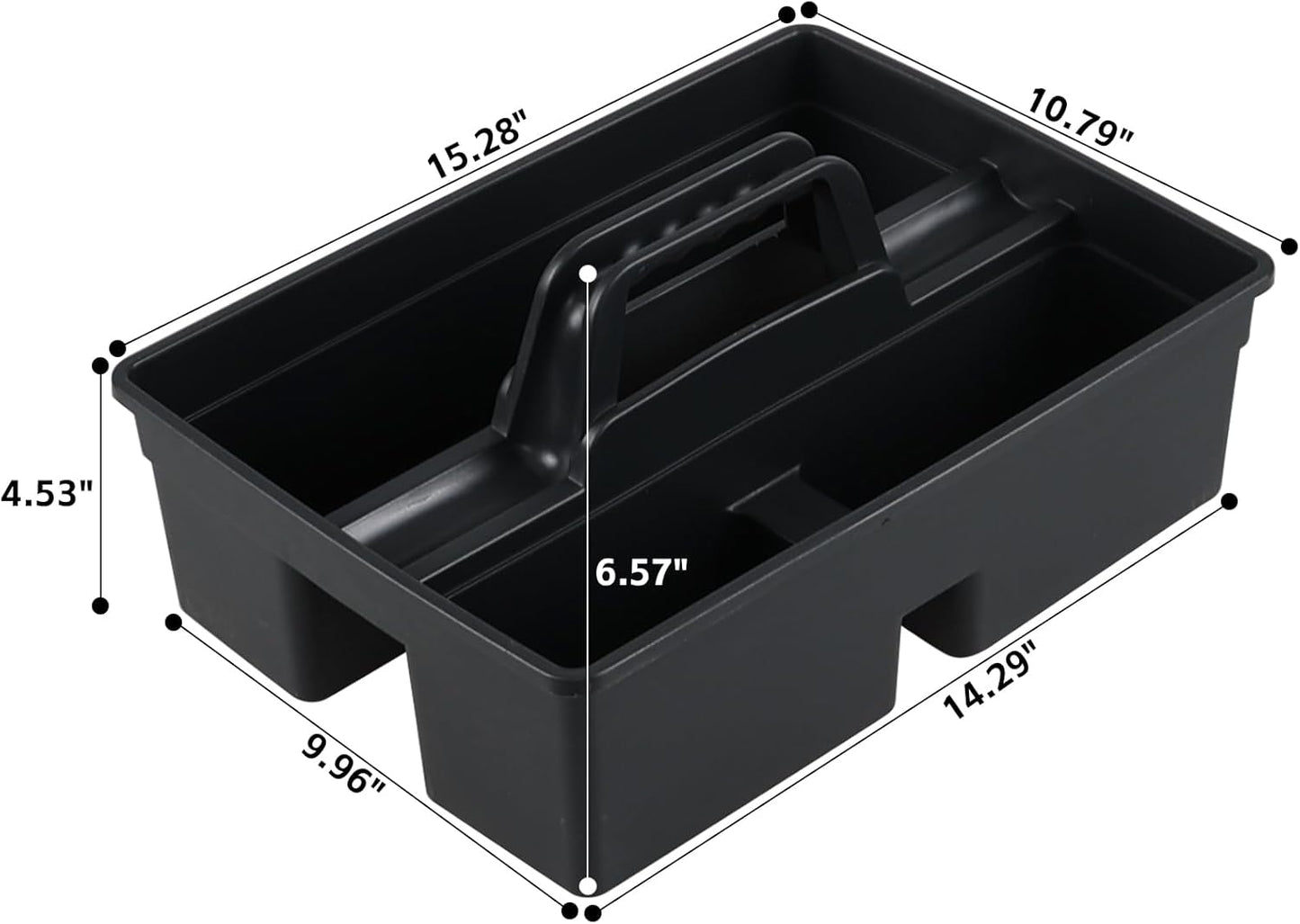 6-Pack Plastic Cleaning Caddy Organizer with Handle, Carry Caddy for Cleaning Products