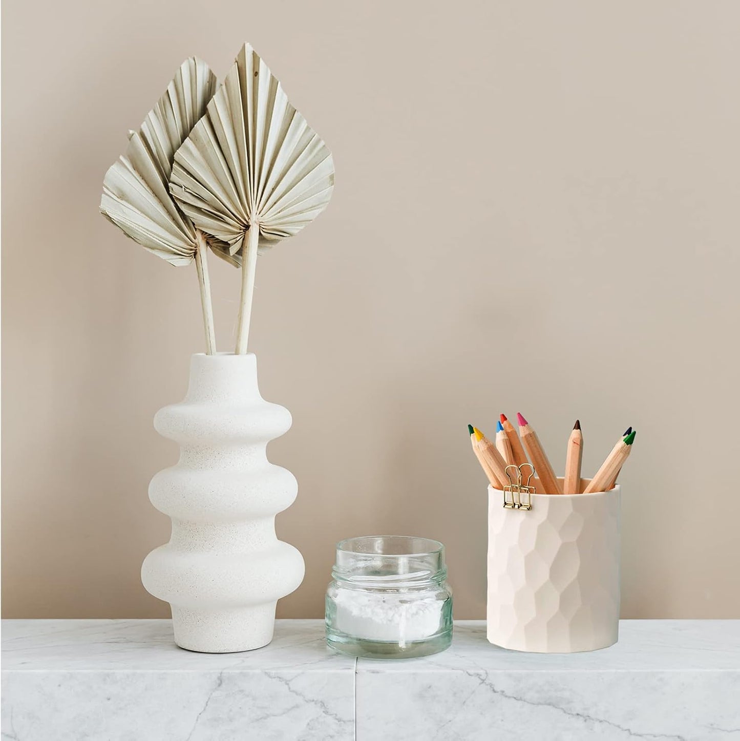 Pen Holder,Nordic Style Silicone Waterproof Pencil Holder for Desk Simple&Modern Minimalist Makeup Organizer Multifunctional Office Supplies for Home,Kids and School(Light grey)