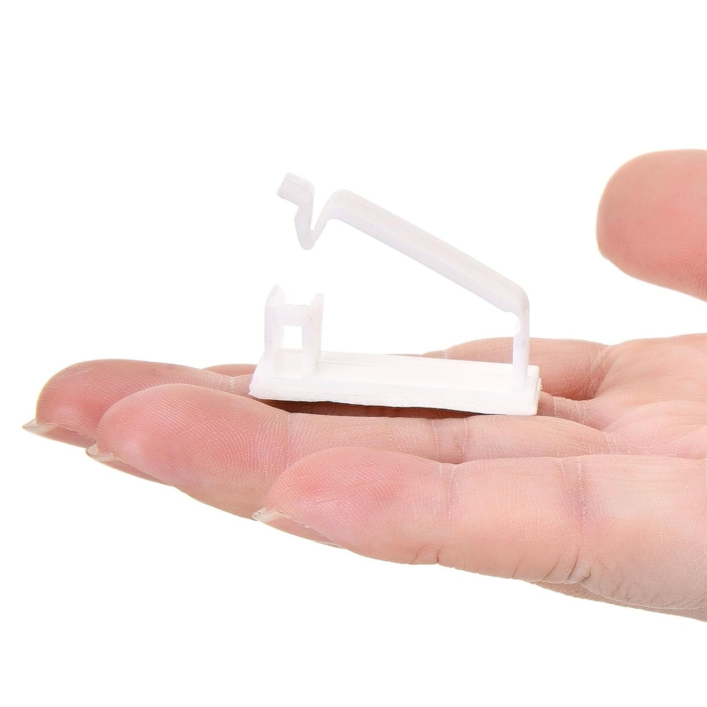 50Pcs Self Adhesive Cable Management Clips,Cable Organizers Wire Clips Cord Holder for PC Laptop Ethernet Cable Desktop Home Office(1.52’’ x 0.59’’ x 0.57’’,White)