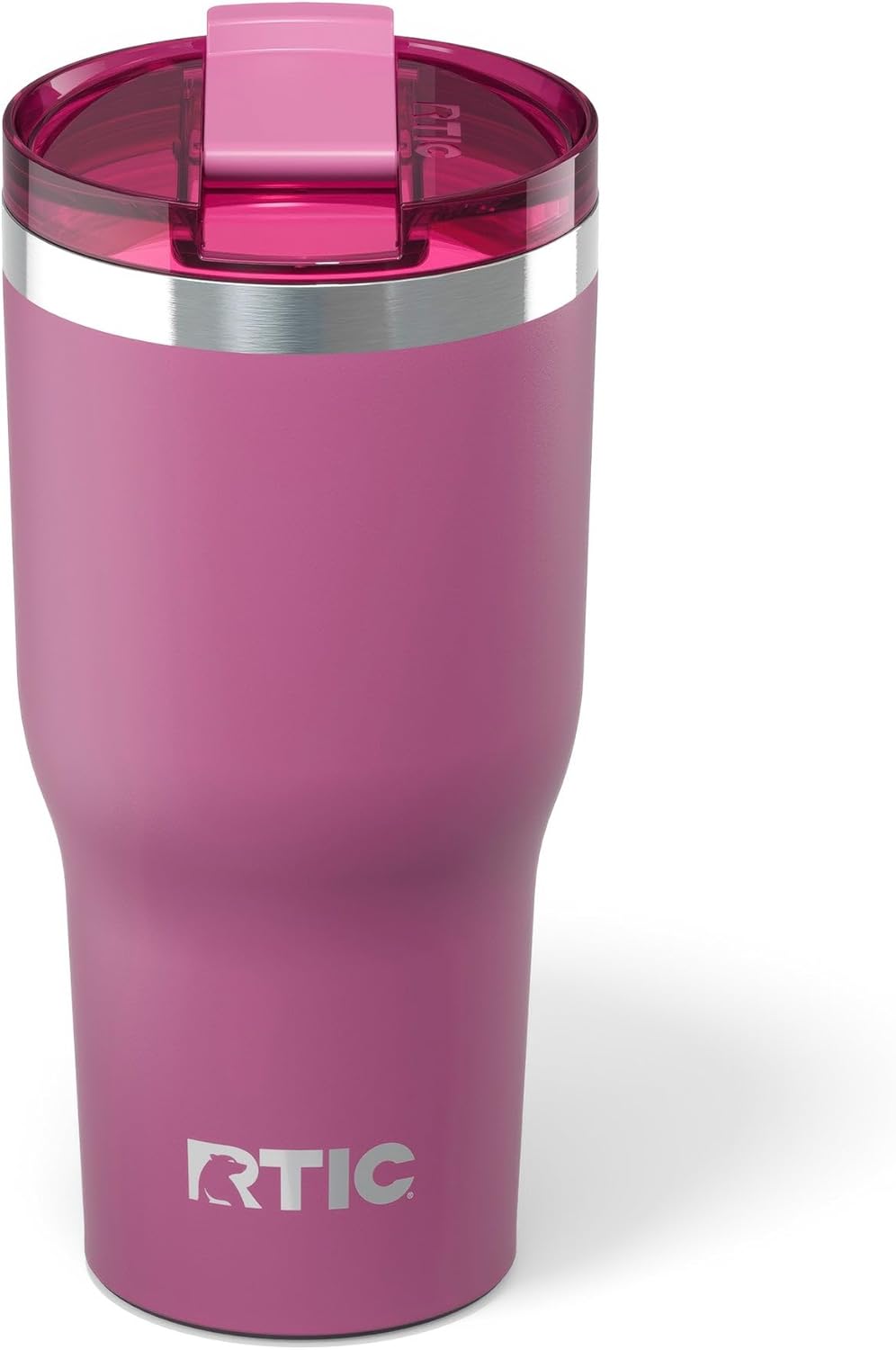RTIC 30oz Essential Tumbler with Lid, Ceramic Lined, Insulated, Stainless Steel, Metal, Double Wall Vacuum-Insulation, Travel Cup for Iced Coffee, Tea, Hot and Cold Drink, Orchid