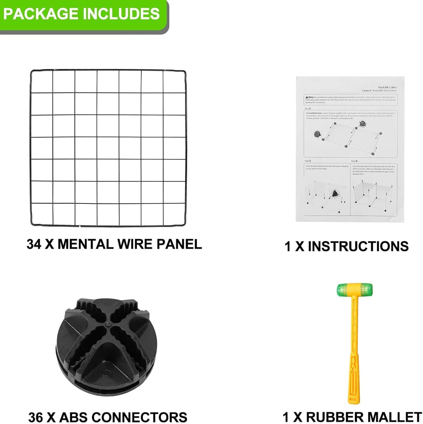 TUMUCUTE Wire Cube Storage Organizer, 9-Cube Metal Storage Shelves Bookshelf, Stackable Modular Closet Organizer for Bedroom Living Room, Office, Storage Shelves