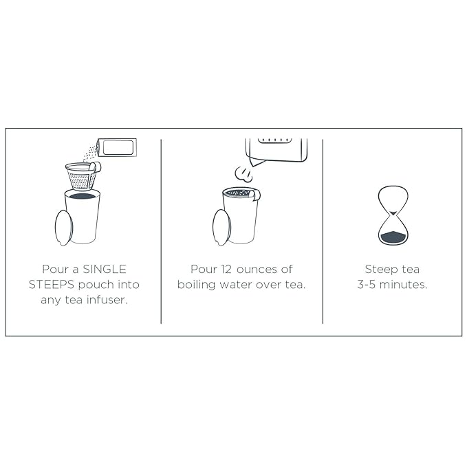 Tea Forte Black Tea Assortment Single Steeps Loose Leaf Premium Tea Gift Set Sampler, 15 Count 3 of Each Assorted Blends, Pre-Portioned Single Serve Pouches, Steeps 12 oz