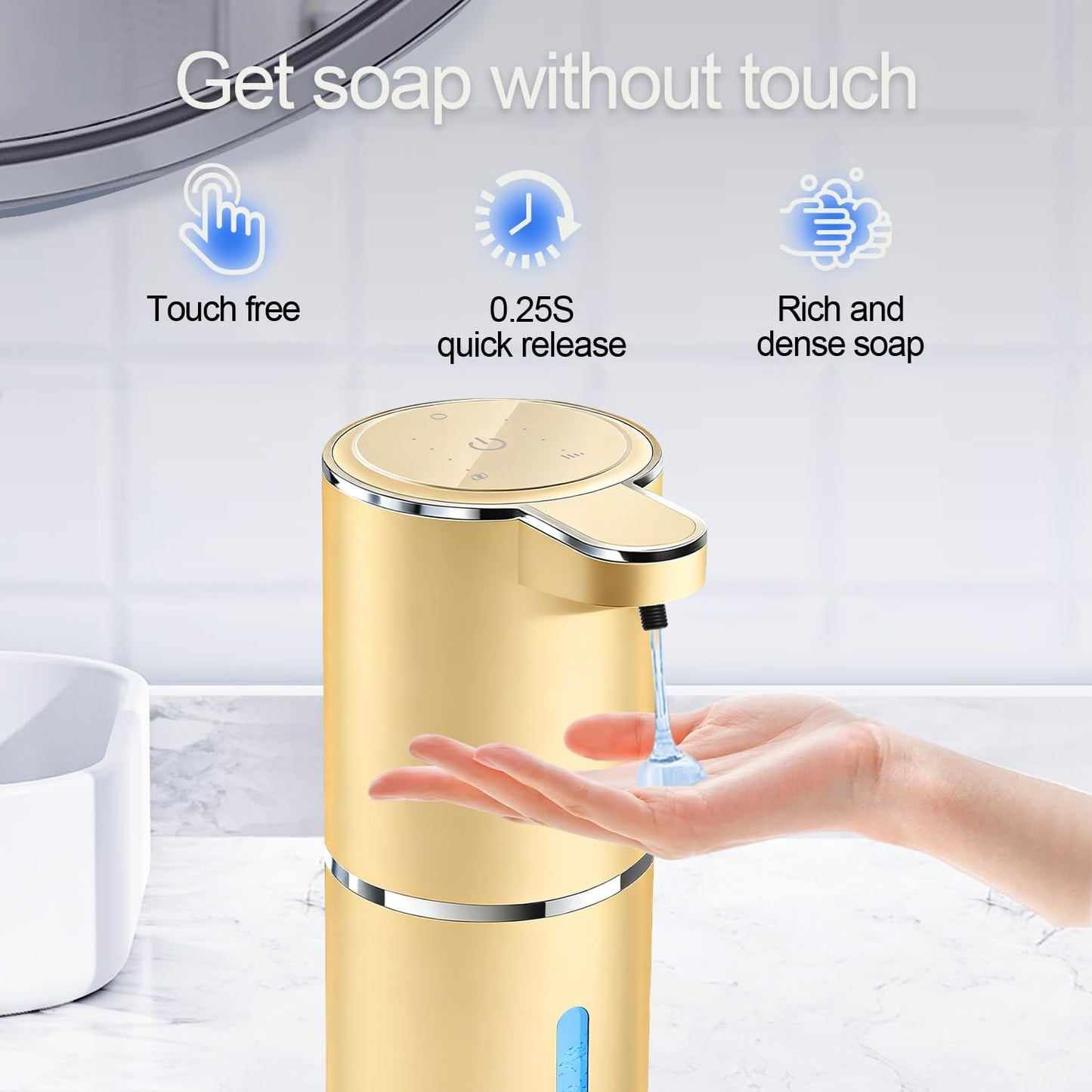 Automatic Liquid Soap Dispenser Bathroom Kitchen Dish Liquid Body Shampoo Shower Gel Hand Free Liquid Wall Mount Touchless Soap Dispenser 380ml Auto Liquid Dispenser Sylfu