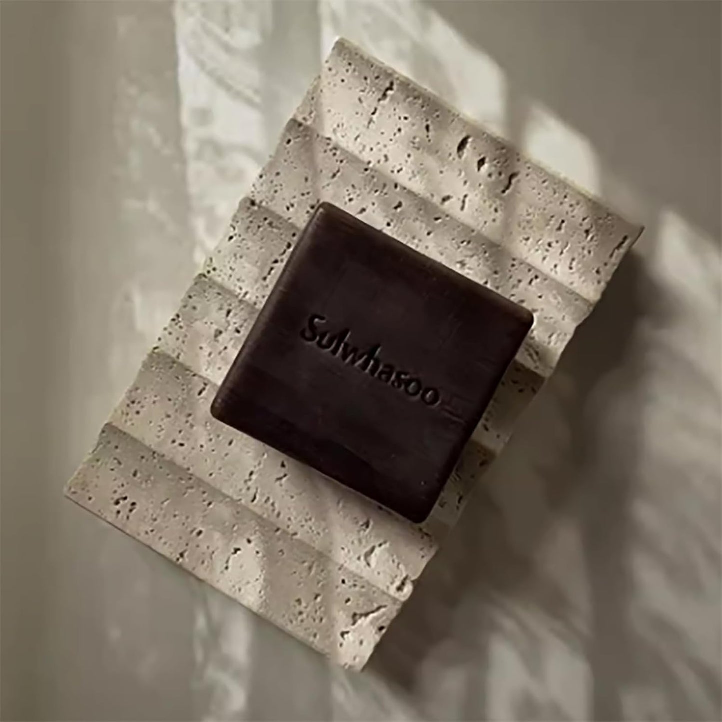 Luxury Travertine Soap Dish Marble Jewelry Ring Tray - Rectangle Marble Soap Tray & - Self Draining Soap Holder for Bathroom, Kitchen, Beige Travertine