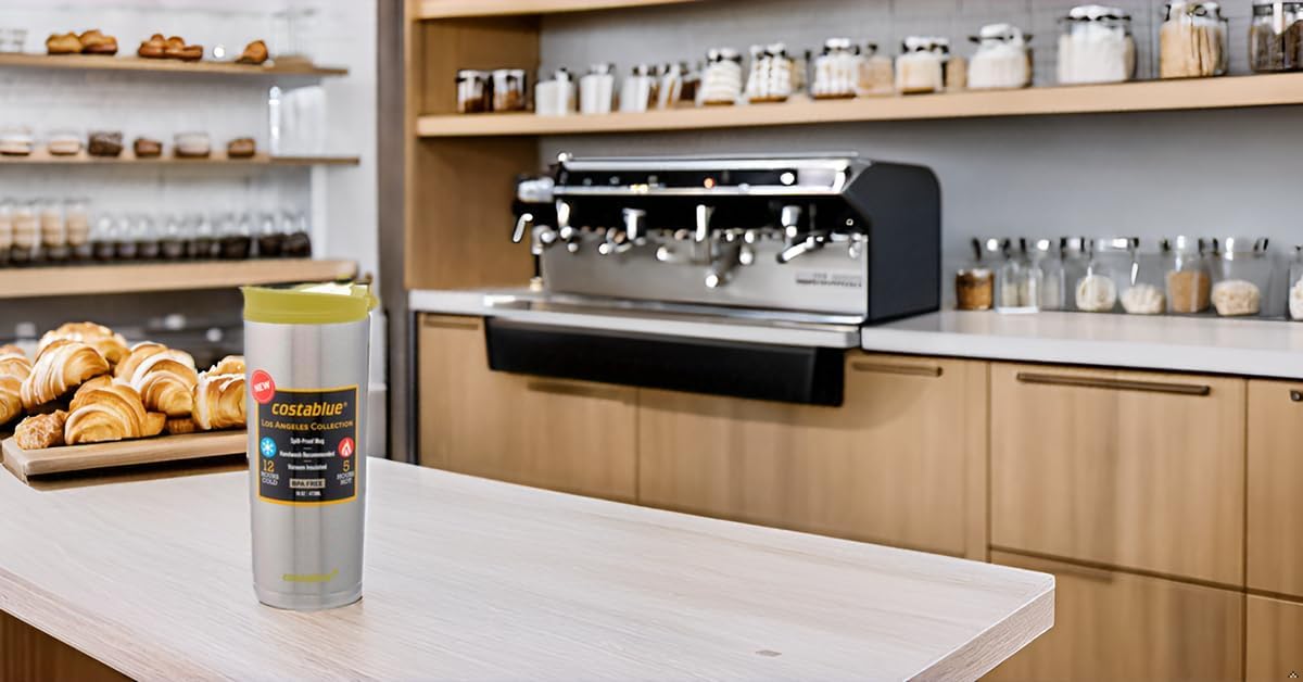 Travel Coffee Mug - 16 Oz. Stainless Steel Insulated Coffee Mug, Leak Proof Tumbler w/Dishwasher Safe Lid, Double Wall Travel Coffee Cup, Reusable Insulated Tumbler for Hot & Cold Beverages…