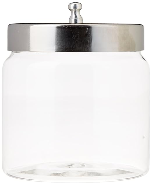 Grafco Glass Medical Sundry Jars with Lids, 4 x 4”, Clear Unlabeled Jars for Supplies (6 Count)