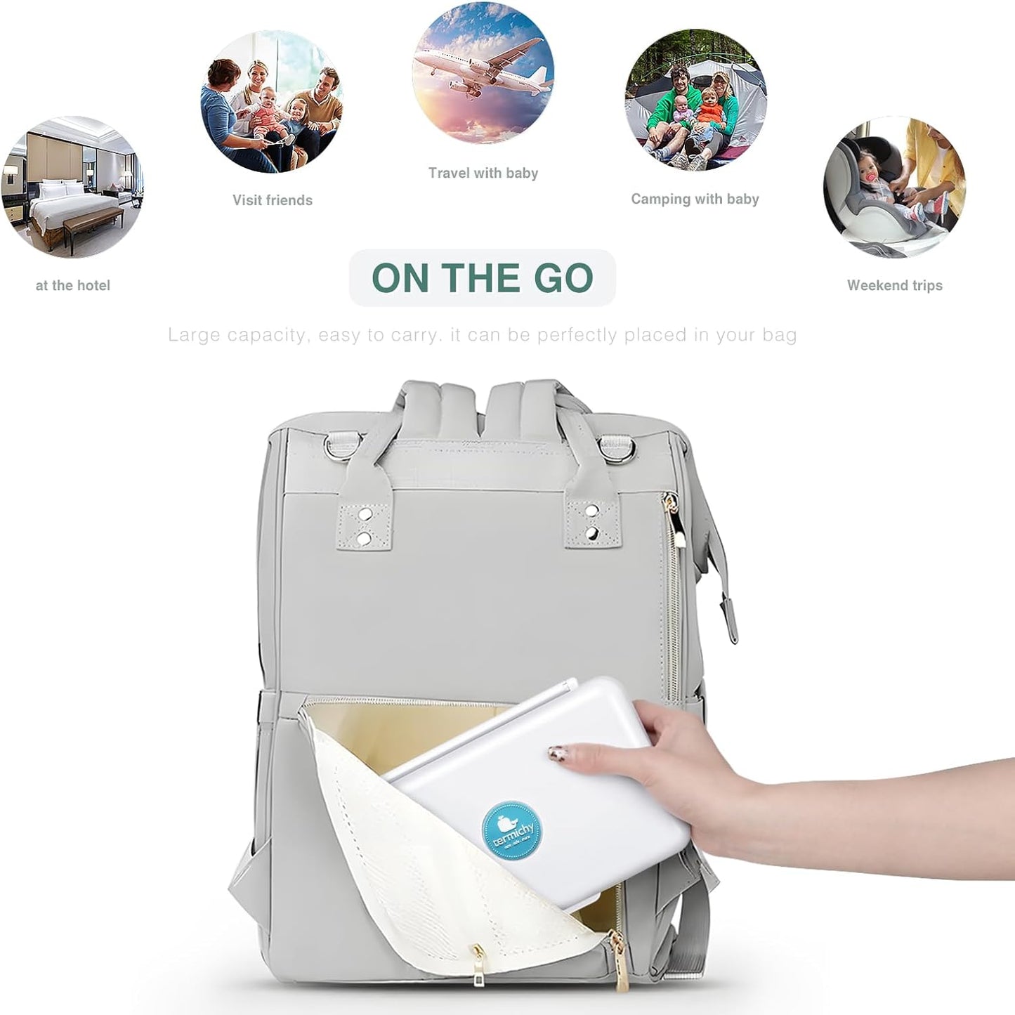 Termichy Travel Baby Bottle Drying Rack, Compact Size with Large Capacity for Working Mom, Visit Families, Friends or Camping with Baby Teal