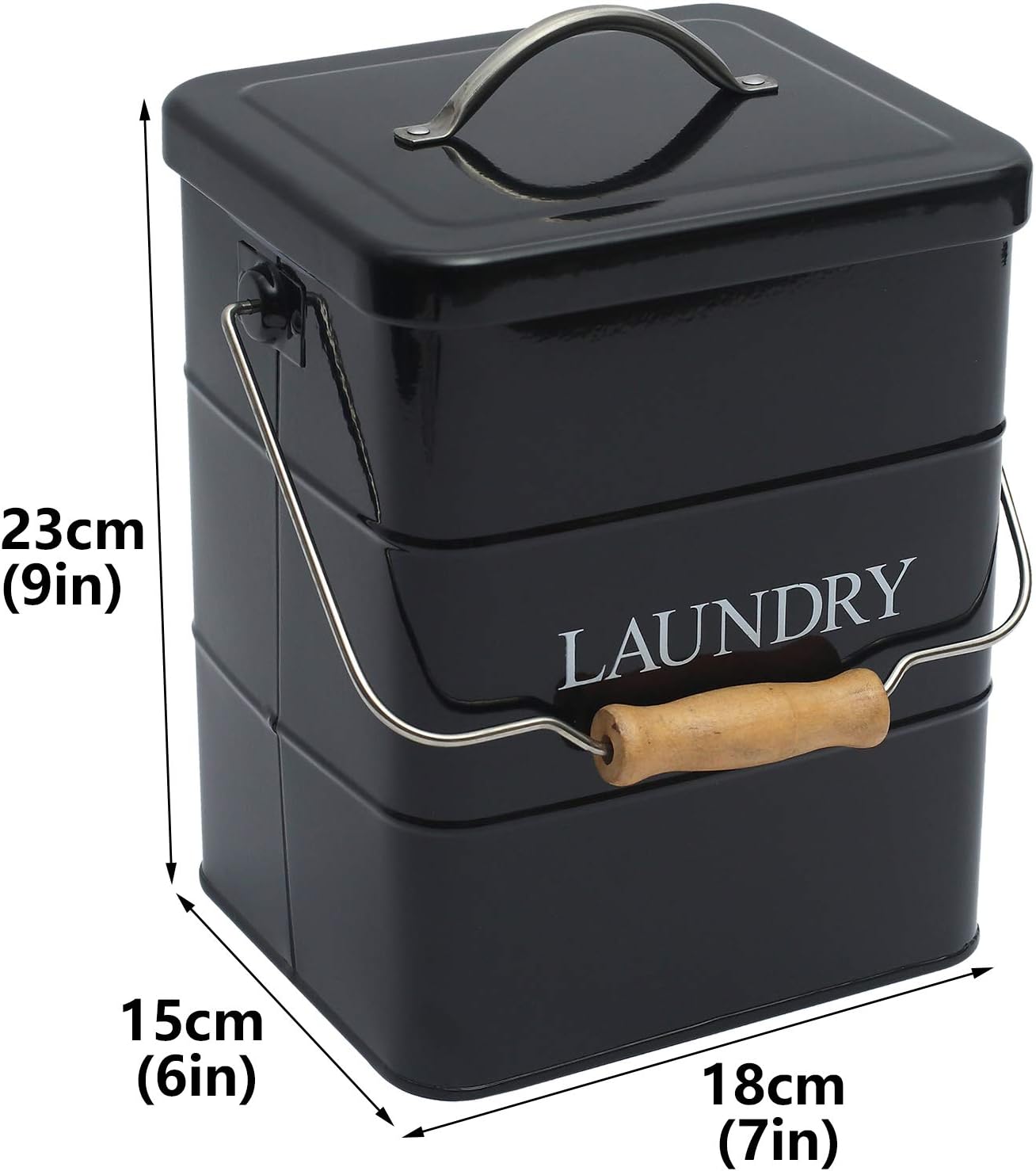 Laundry Powder Bin, Washing Powder Storage Tin with Scoop, Airtight Lid & Handles, Laundry Detergent Powder Storage Box - Perfect for Holding Pods Tablets Capsules Powder Detergent-Black