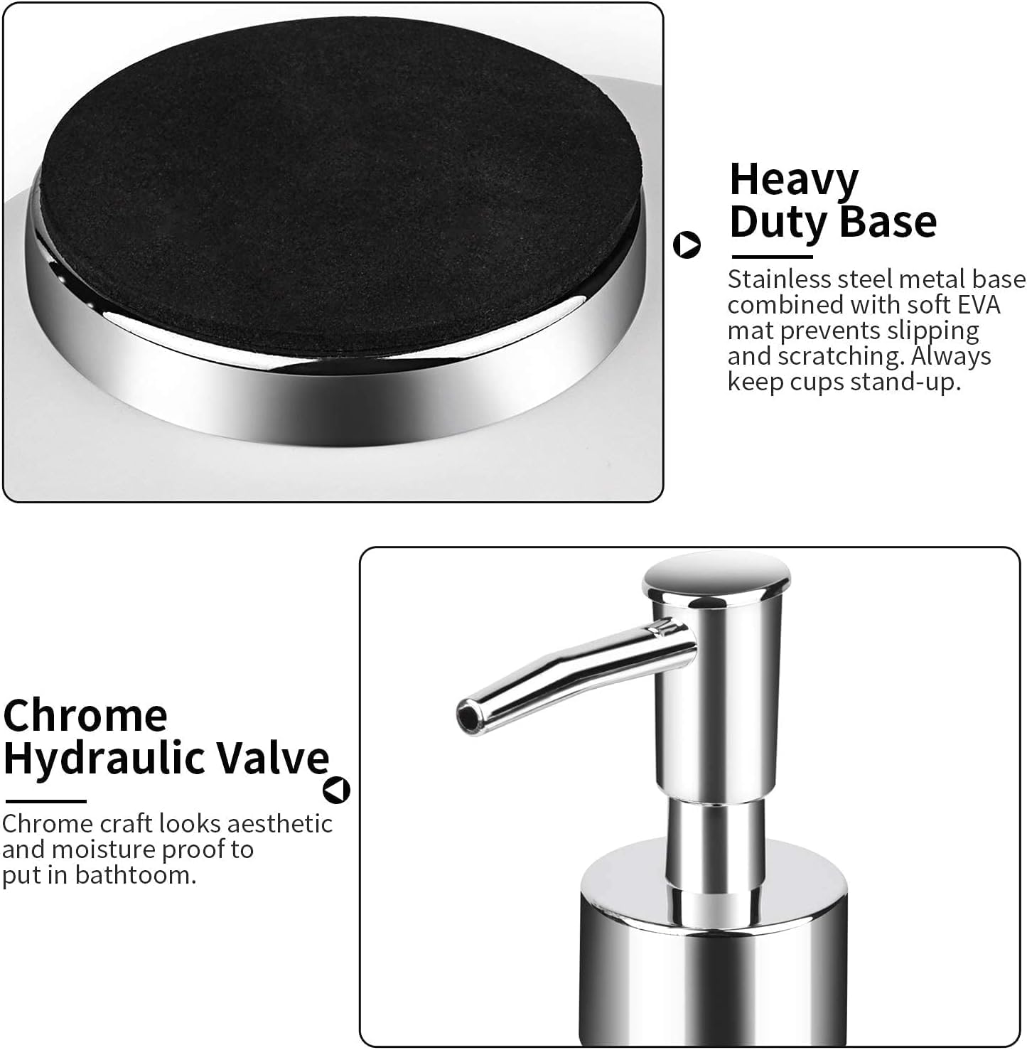 Bathroom Accessories Set 4 Pcs Toothbrush Holder Soap Dispenser Ceramic Bathroom Accessory Set with Toothbrush Cup Soap Dish Tumbler White