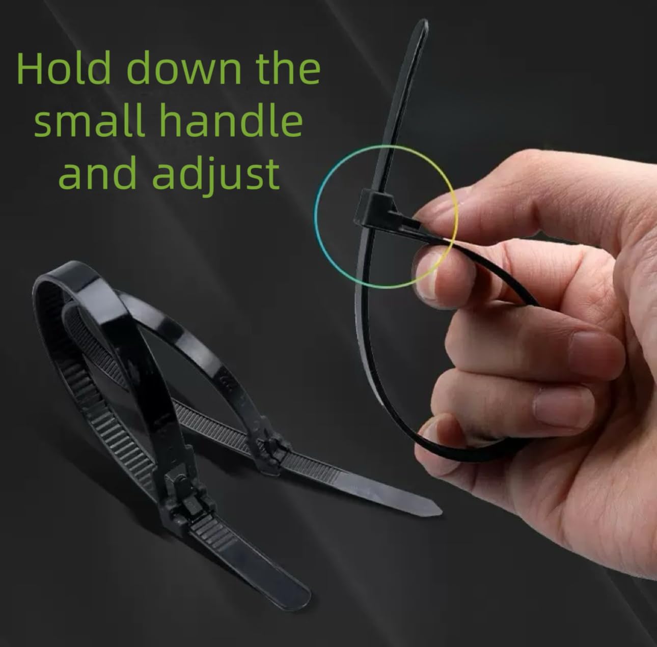 12 Inch 100 PCS Black Releasable Cable Zipper Cable Ties,Adjustable Reusable 50 Lbs Tensile Strength Nylon Cable Ties，Suitable for multi-purpose plastic cable ties in homes, offices and workshops