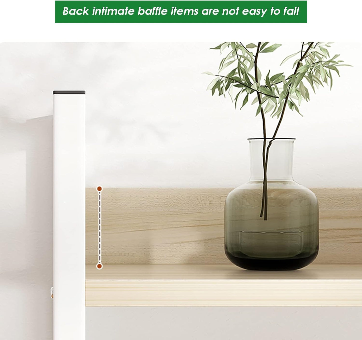 Desktop Bookcase for Computer Desk,2 Tier Adjustable Desk Bookshelf, Wood and Metal Printer Stand Office Supplies Organizers and Storage Display Shelf