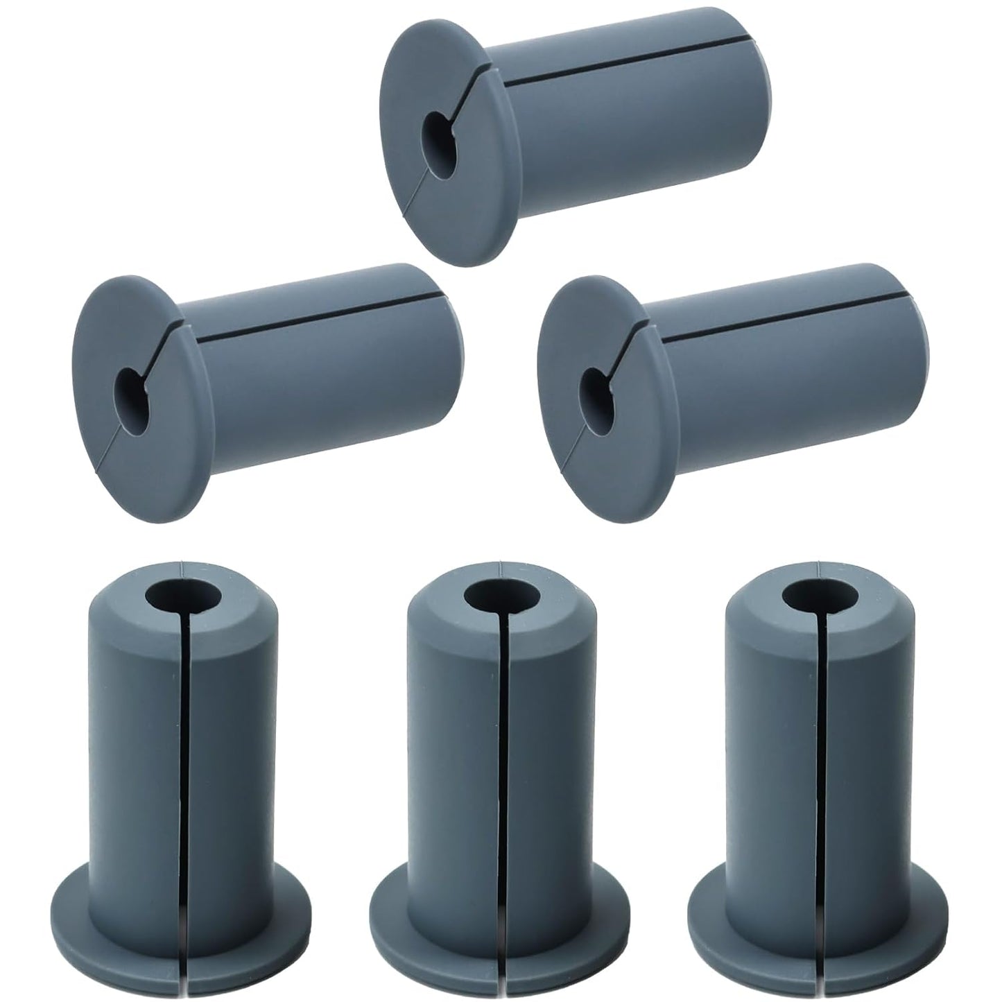 6pc Starlink Cable Grommet 3/4" Silicone Waterproof Wall Hole Pass Through Split Cable Bushings for TV Wire Ethernet Cord, Starlink Cable Routing Kit Accessories,38mm/1.5"Ht, Grey