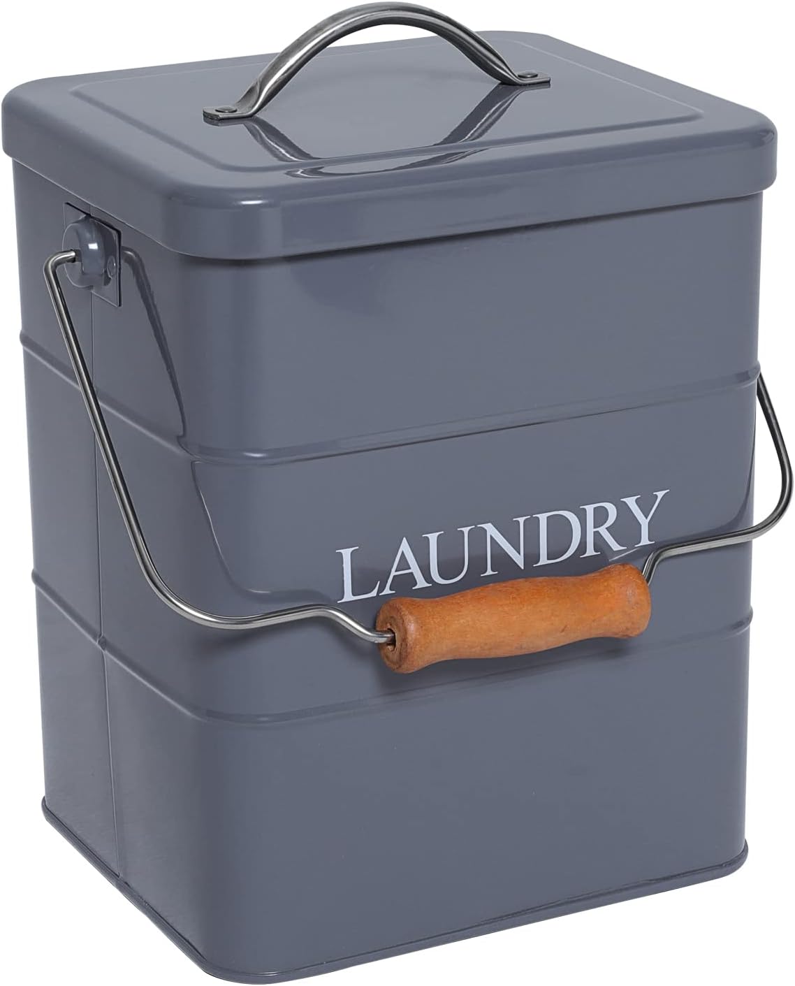 Laundry Powder Bin, Washing Powder Storage Tin with Scoop, Airtight Lid & Handles, Laundry Detergent Powder Storage Box - Perfect for Holding Pods Tablets Capsules Powder Detergent-Gray