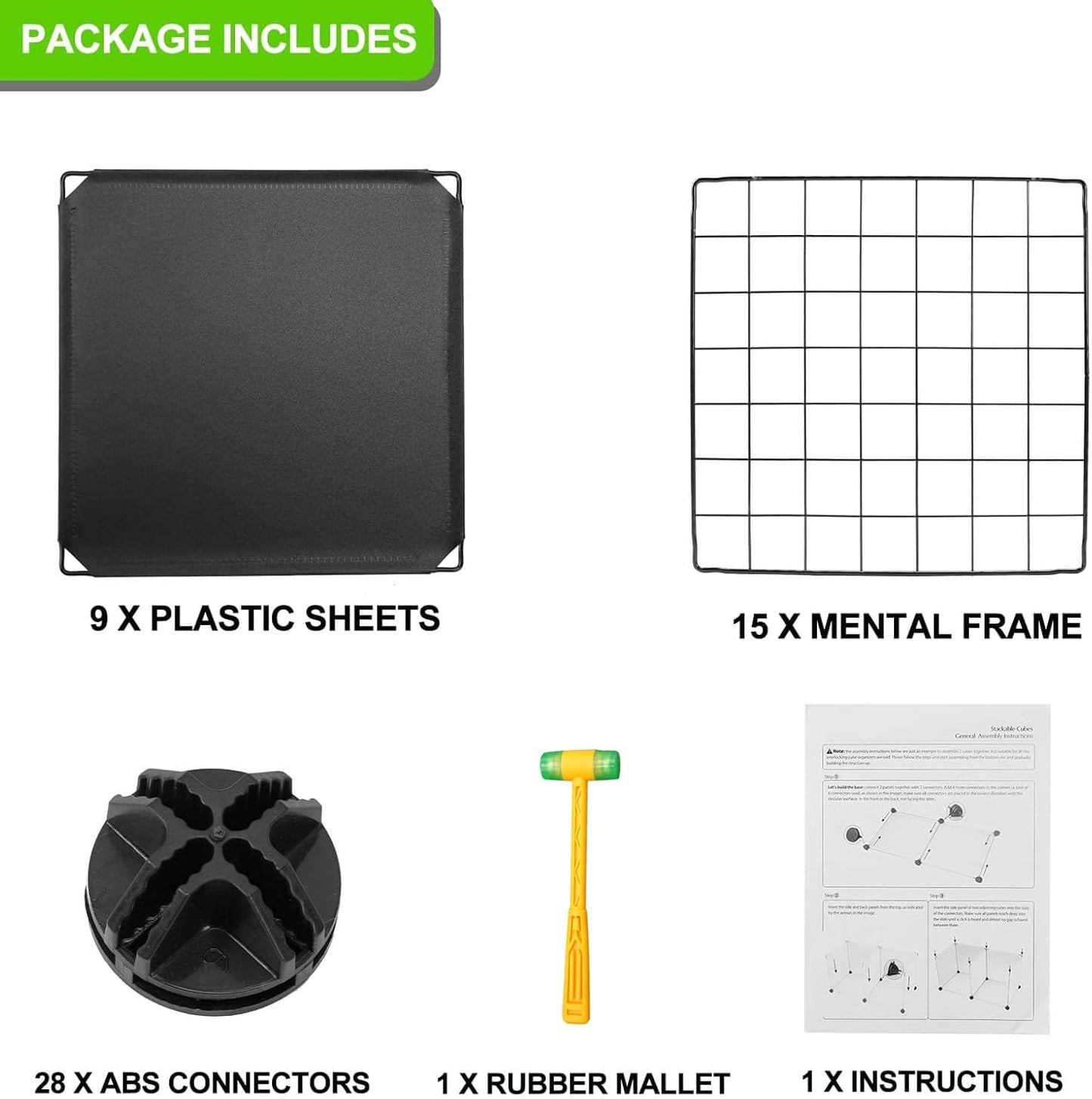 TUMUCUTE Wire Cube Storage Organizer, 6-Cube Metal Storage Shelves Bookshelf, Stackable Modular Closet Organizer for Bedroom Living Room, Office,Storage Shelves