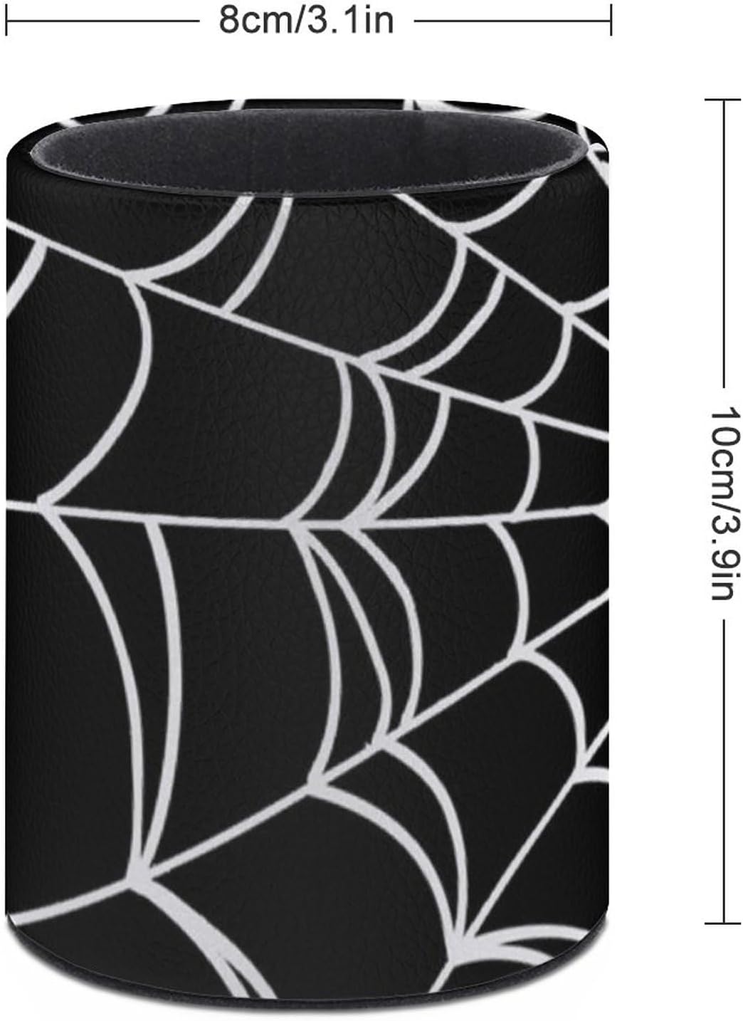 Spider Web Pen Holder Pencil Organizer Cute Pencil Cup Desk Decor Makeup Brush Holder PU Multifunctional Office Suppliesfor Home Classroom School