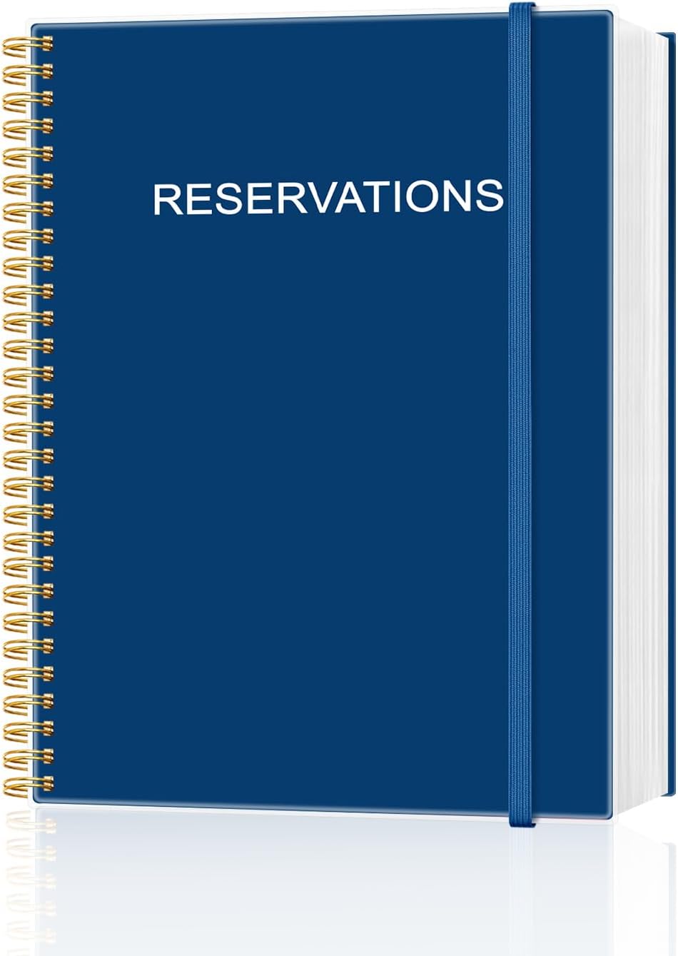 Reservation Book for Restaurant, Table Reservations, Spiral bound Restaurant Dinner Reservations 365 Days 384 Pages, 8.5” x 11'' Blue