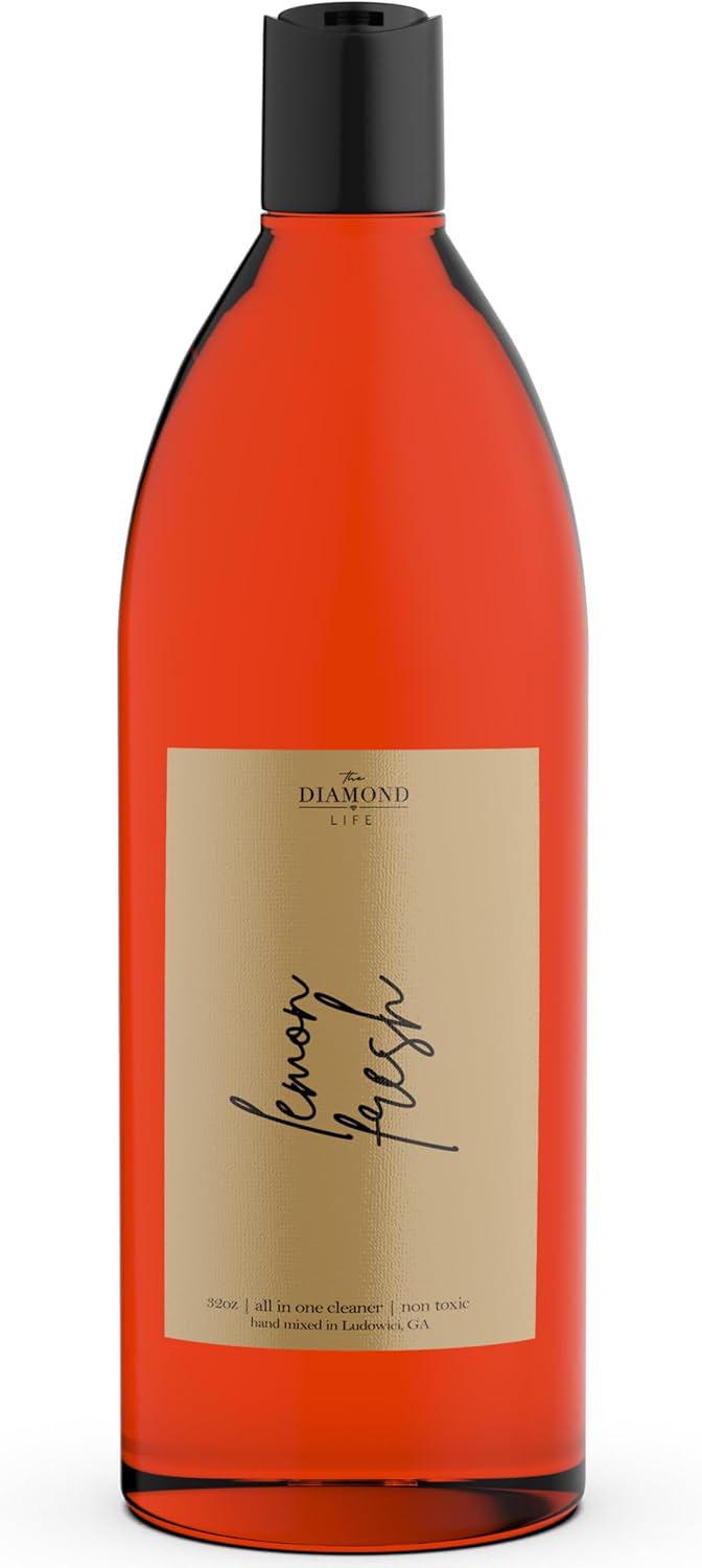 Home LEMON FRESH All-In-One Cleaner Concentrate – Grapefruit, Lemon & Mandarin Scent – Plant-Powered, Non-Toxic Multi-Surface Cleaning Concentrate – Makes Up to 32 Uses – 32 oz