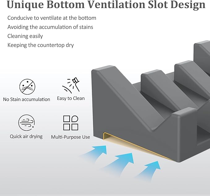 Silicone Soap Dish - Extended Self Draining Holder for Shower and Bathroom - 1 PCS Bathtub Soap Dish With Drainage