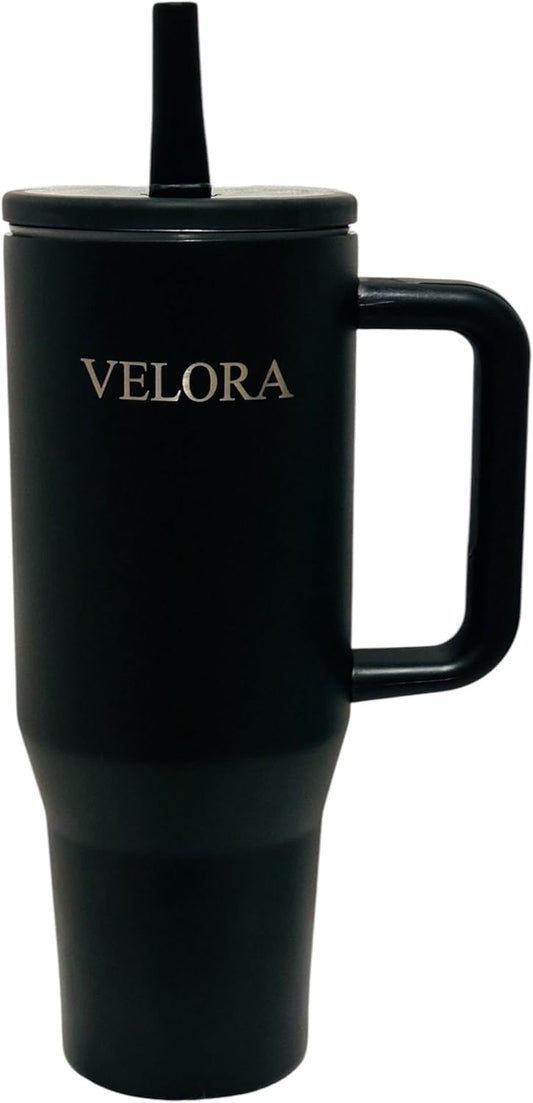 VELORA ChillGuard 40 oz Stainless Steel Insulated Tumbler for Hot & Cold Drinks (Water, Coffee, Smoothies, juices etc) (Black)